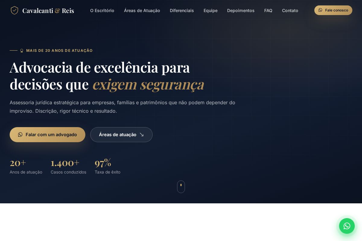 Prévia do modelo Advocacia Premium One Page