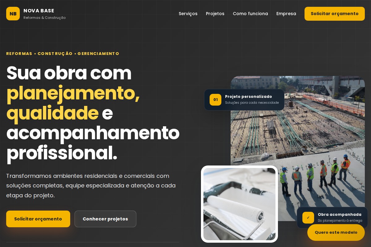 Prévia do modelo Reforma Construcao